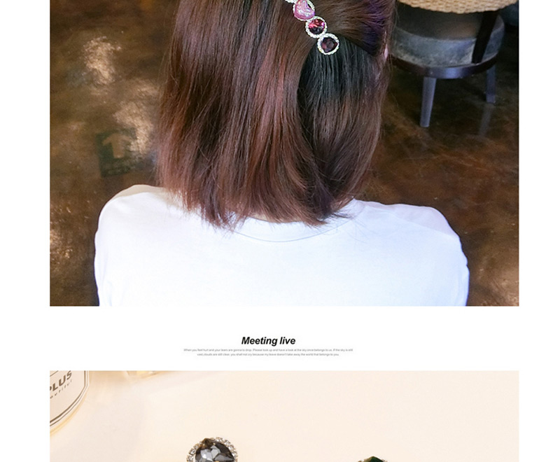Fashion Gray Heart Shape Decorated Hair Clip,Hairpins