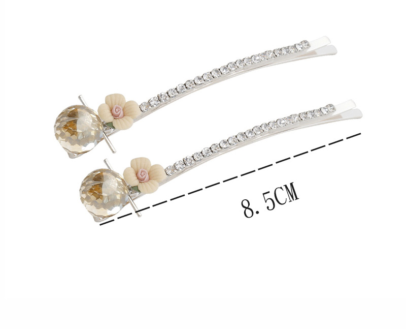 Fashion Light Pink Flower Shape Decorated Hair Clip,Hairpins
