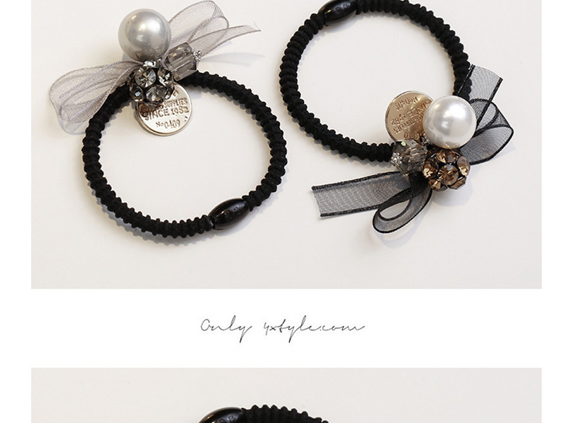 Fashion Gray Ball Shape Decorated Hair Band,Hair Ring