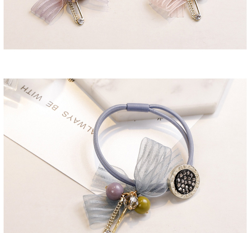 Fashion Pink Bead Decorated Hair Band,Hair Ring