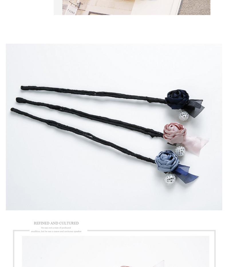 Fashion Navy Flower Shape Decorated Hair Band,Hair Ring