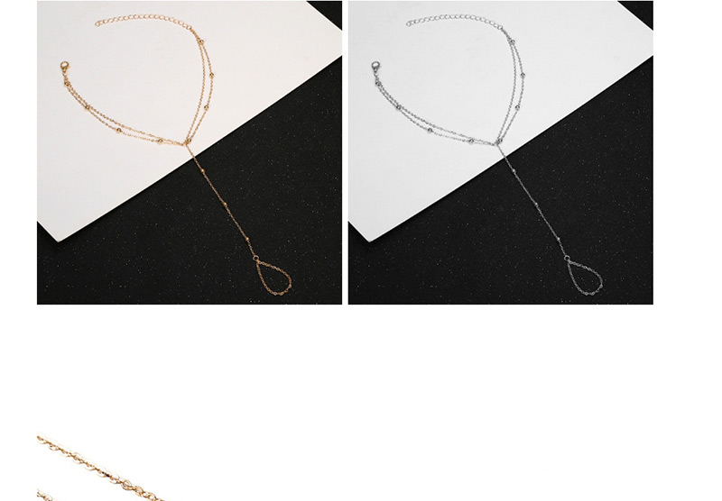 Simple Gold Color Pure Color Decorated Anklet ( 1 Pc ),Fashion Anklets
