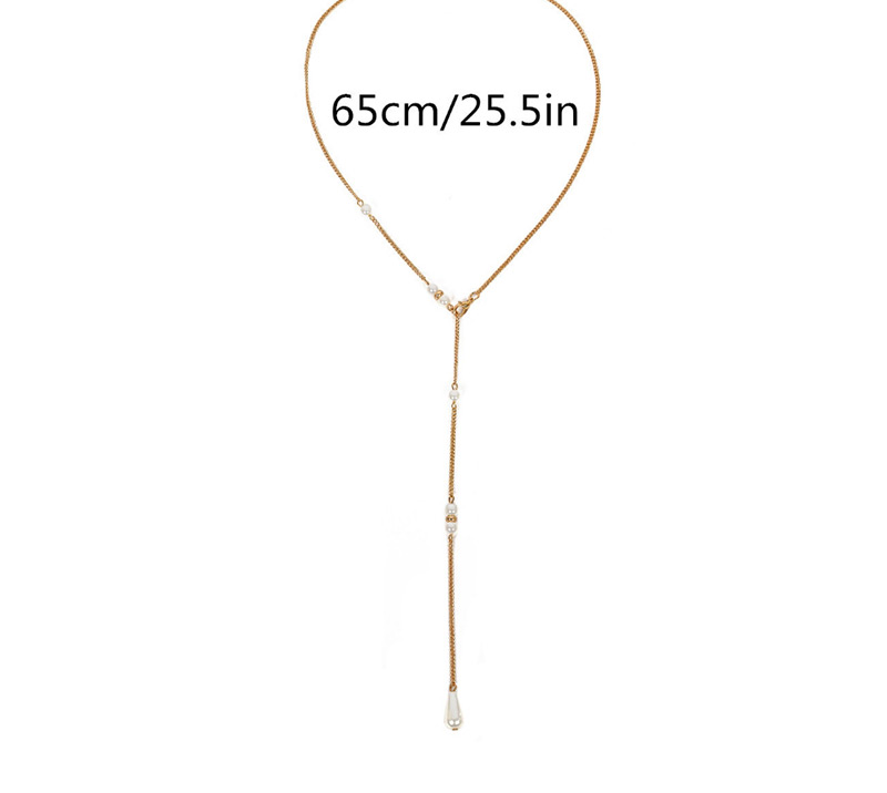 Fashion Gold Color Water Drop Shape Decorated Necklace,Body Chain