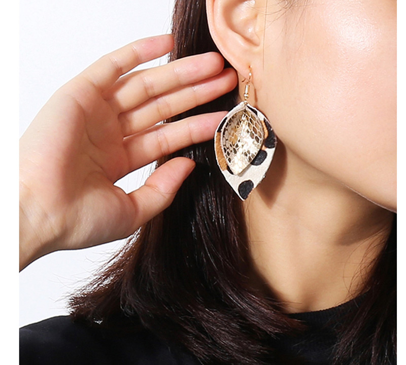 Fashion Multi-color Leaf Shape Decorated Earrings,Drop Earrings