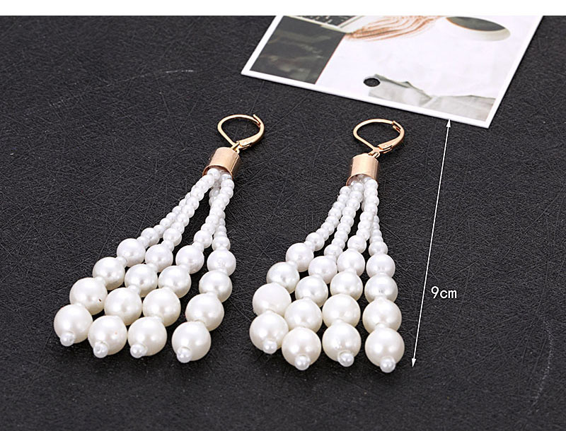 Fashion White Pearl Decorated Earrings,Drop Earrings