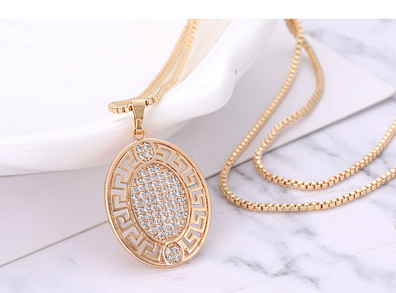 Fashion Gold Color Hollow Out Design Round Shape Necklace,Necklaces
