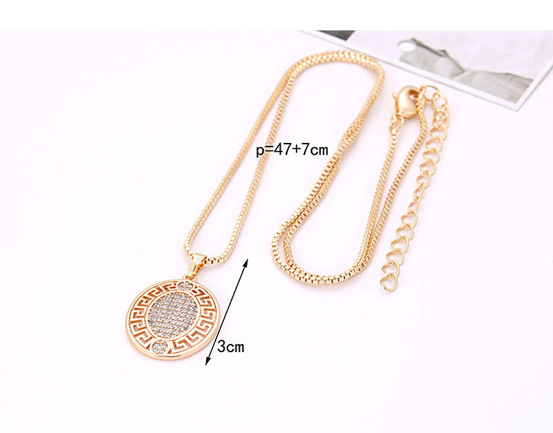 Fashion Gold Color Hollow Out Design Round Shape Necklace,Necklaces