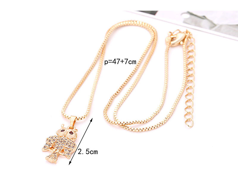 Fashion Gold Color Owl Shape Decorated Necklace,Necklaces