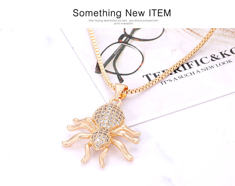 Fashion Gold Color Spider Shape Decorated Necklace,Necklaces