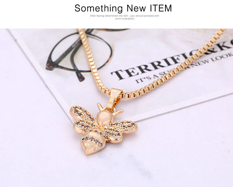 Fashion Gold Color Bee Shape Decorated Necklace,Necklaces