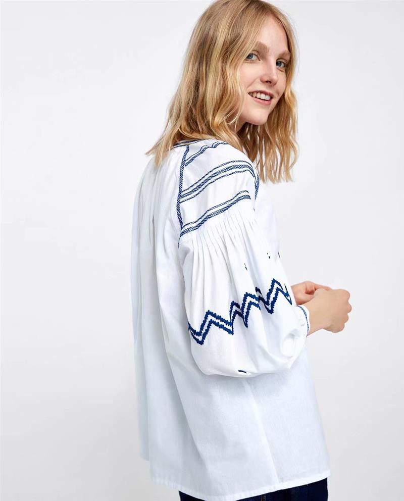 Fashion White+blue Stripe Pattern Decorated Shirt,Sunscreen Shirts