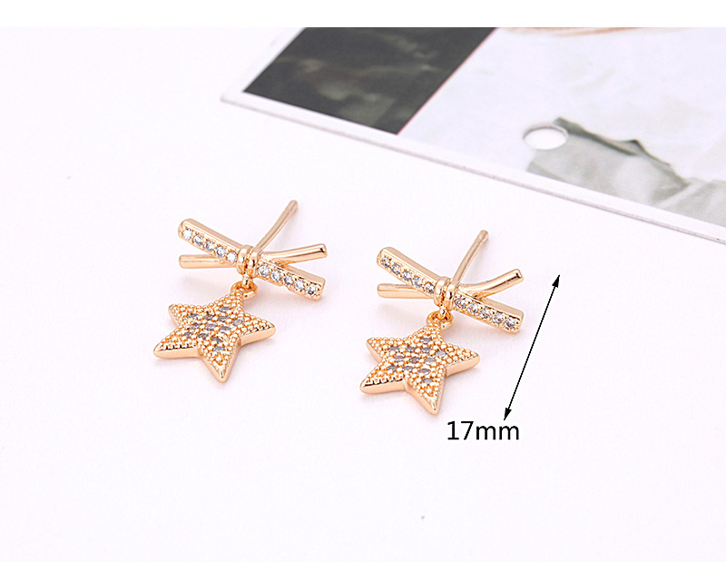 Fashion Gold Color Star Shape Decorated Earrings,Earrings