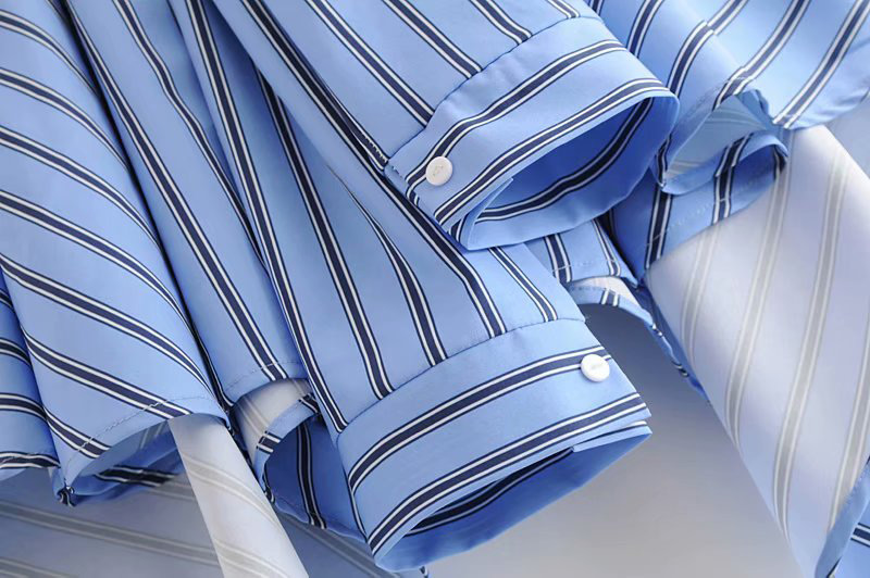 Fashion Blue Stripe Pattern Decorated Skirt,Skirts