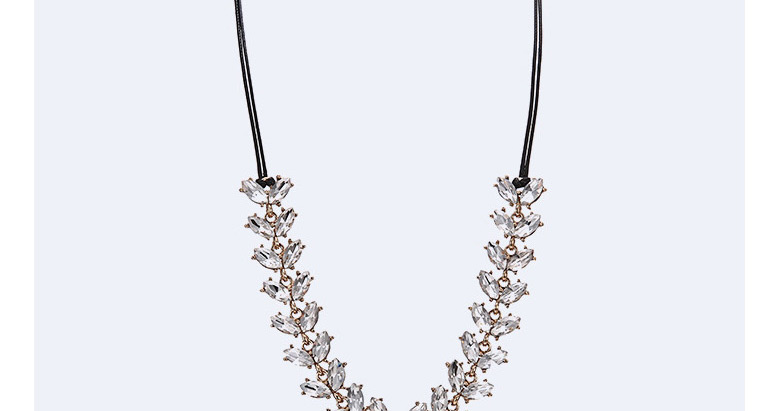 Fashion Gold Color+black Leaf Shape Decorated Necklace,Chokers