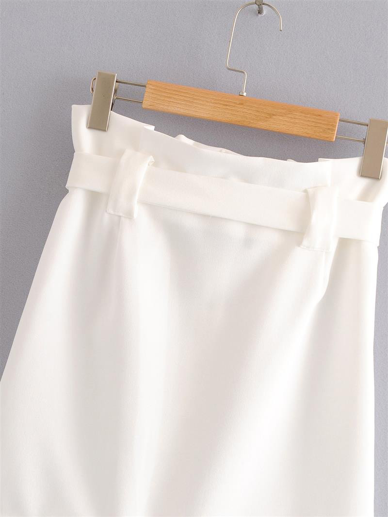 Fashion White Button Decorated Pure Color Skirt,Skirts
