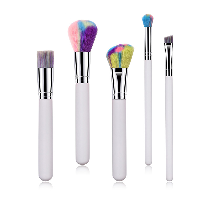 Fashion Multi-color Round Shape Decorated Makeup Brush (5 Pcs ),Beauty tools