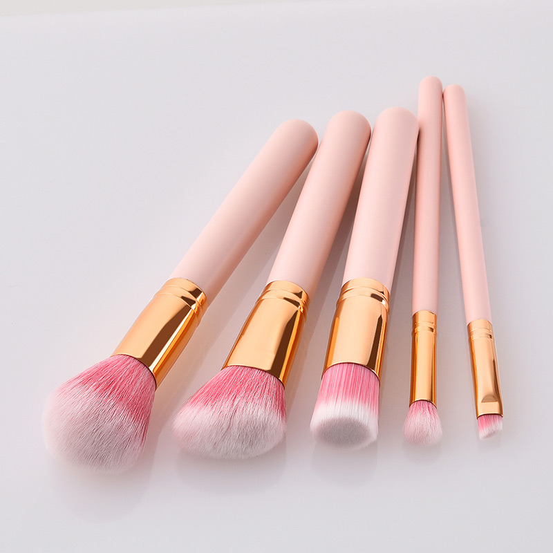 Fashion Pink Round Shape Decorated Makeup Brush (5 Pcs ),Beauty tools