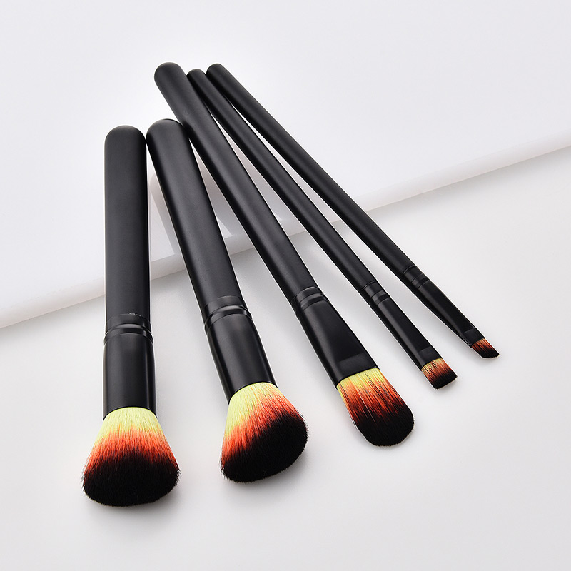 Fashion Multi-color Oblique Shape Decorated Makeup Brush (5 Pcs ),Beauty tools