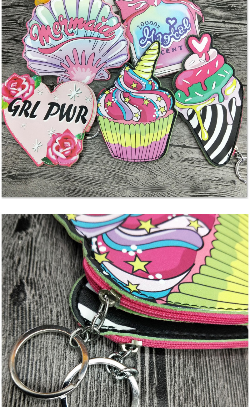 Fashion Multi-color Ice Cream Shape Decorated Wallet,Wallet