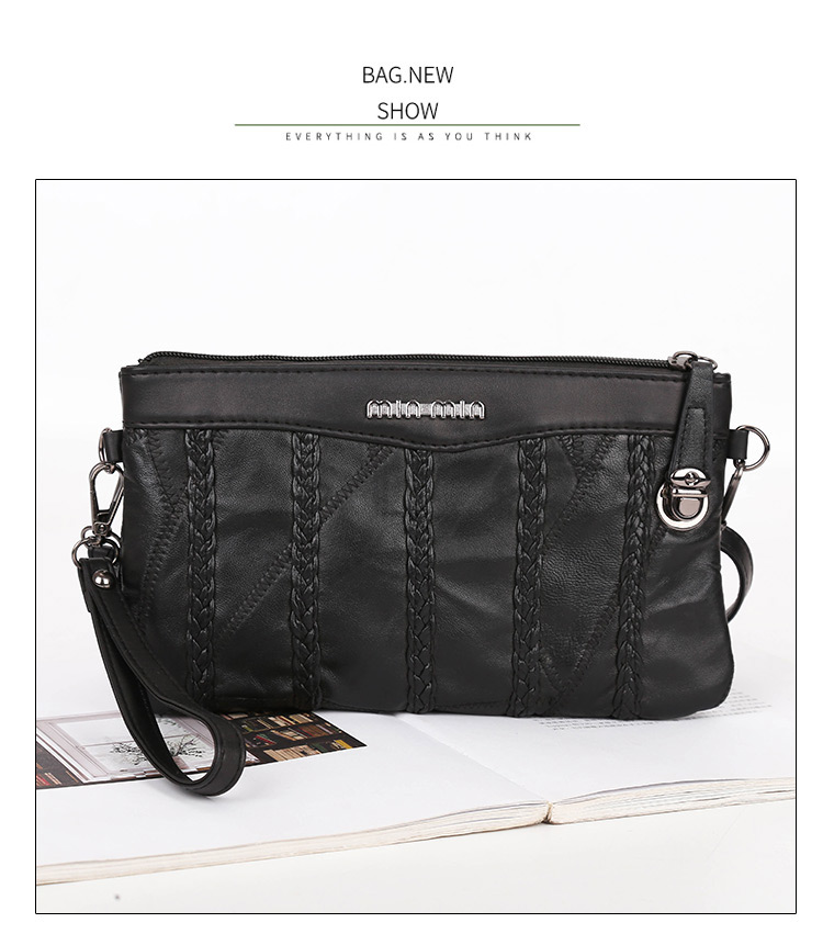 Fashion Black Pure Color Design Square Shape Shoulder Bag,Handbags