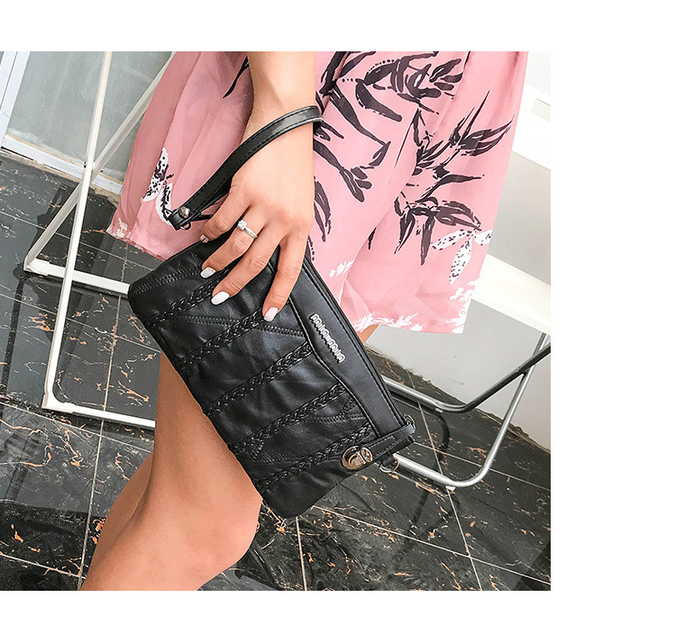 Fashion Black Pure Color Design Square Shape Shoulder Bag,Handbags