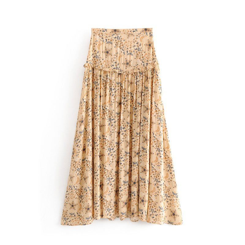 Fashion Beige Star Shape Pattern Decorated Skirt,Skirts