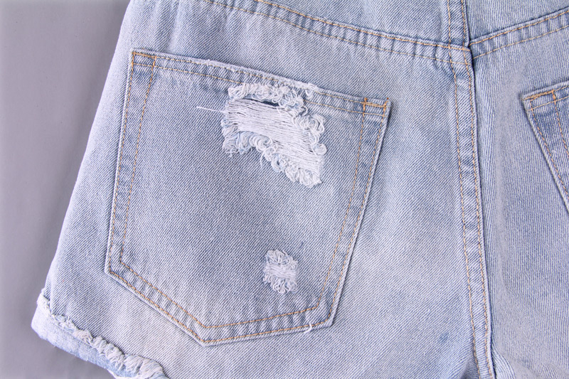 Fashion Blue Holes Shape Design Simple Shorts,Shorts