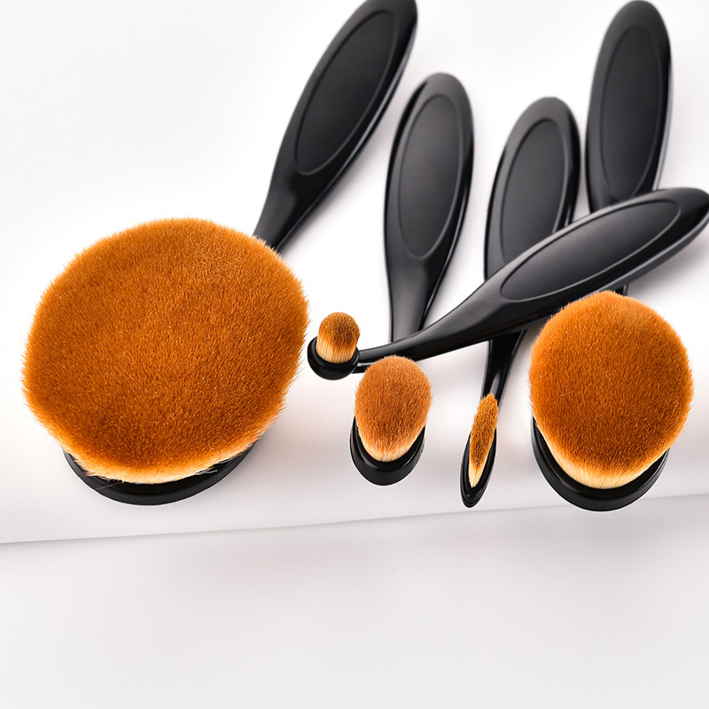 Fashion Black Round Shape Design Cosmetic Brush(5pcs),Beauty tools