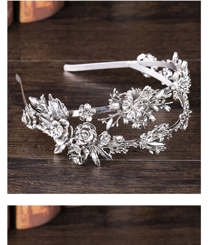 Fashion Gold Color Flower Shape Decorated Hair Hoop,Head Band