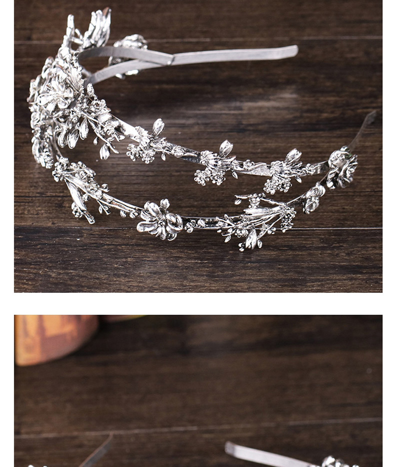 Fashion Antique Silver Flower Shape Decorated Hair Hoop,Head Band