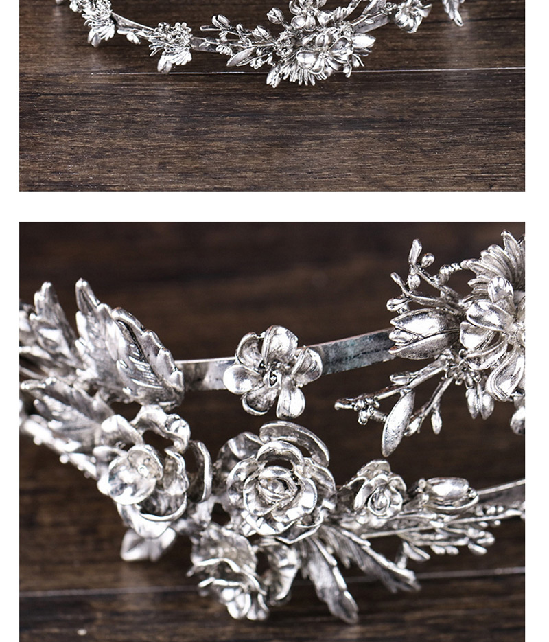Fashion Antique Silver Flower Shape Decorated Hair Hoop,Head Band