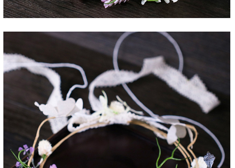 Fashion Multi-color Flower Shape Decorated Hair Hoop,Hair Ribbons