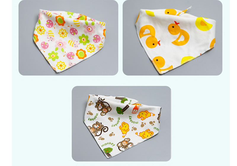 Fashion Multi-color Flower Pattern Decorated Baby Bib (1 Pc),Kids Accessories