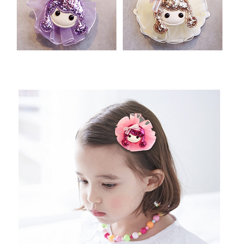 Fashion Purple Sequins Decorated Hair Clip,Kids Accessories