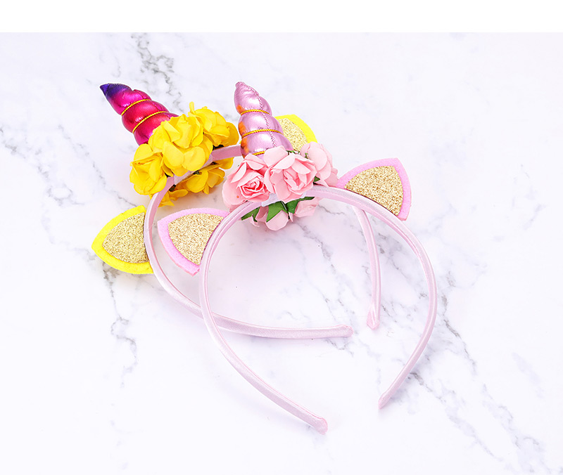 Fashion Multi-color Unicorn Shape Decorated Hair Hoop,Head Band