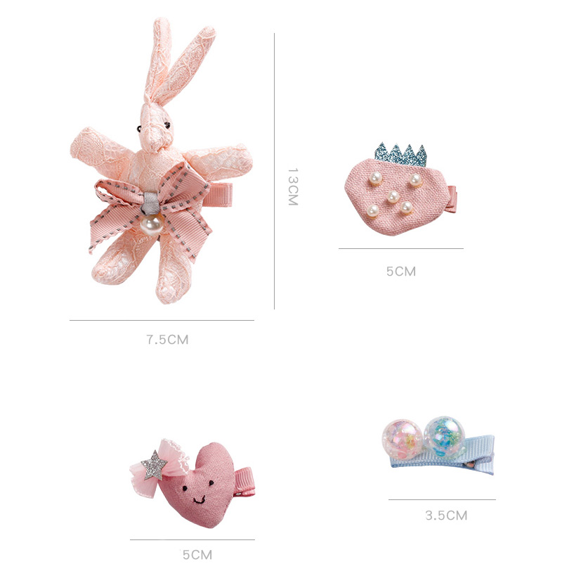 Fashion Pink Rabbit&flower Shape Decorated Hair Band (10 Pcs ),Kids Accessories
