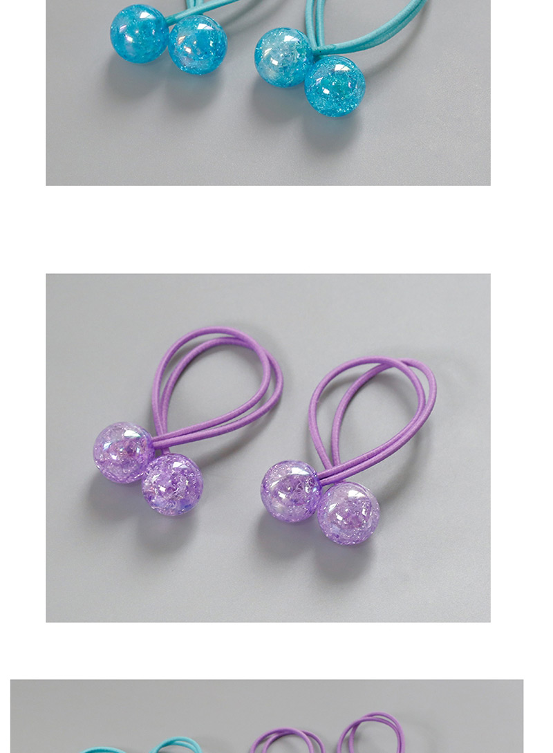 Fashion Purple Ball Shape Decorated Hair Band (2 Pcs ),Kids Accessories