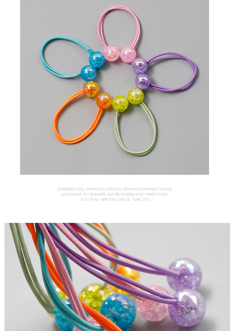 Fashion Purple Ball Shape Decorated Hair Band (2 Pcs ),Kids Accessories