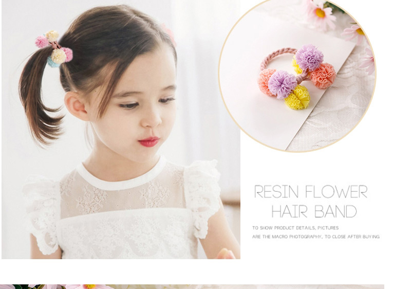 Fashion Blue+gary+pink Flower Shape Decorated Hair Band,Kids Accessories