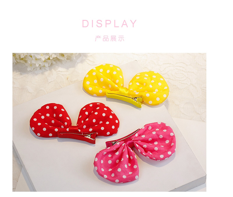 Fashion Plum Red Bowknot Shape Decorated Hair Clip,Kids Accessories