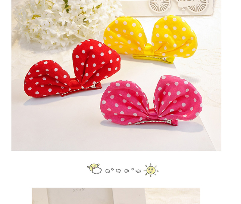Fashion Plum Red Bowknot Shape Decorated Hair Clip,Kids Accessories