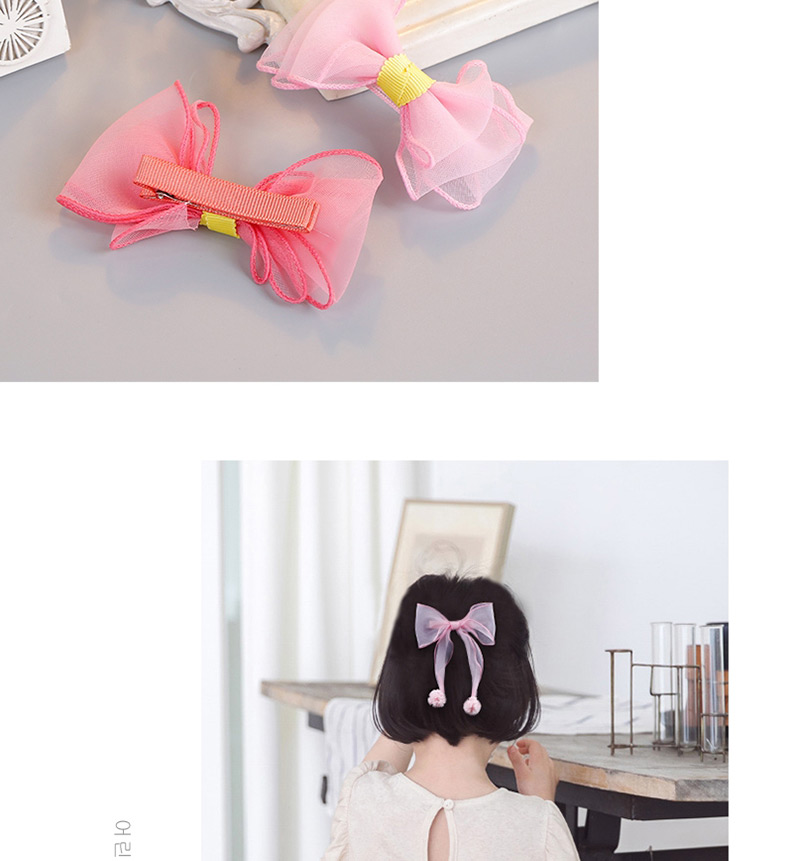 Fashion Pink Bowknot Shape Decorted Hair Clip,Kids Accessories