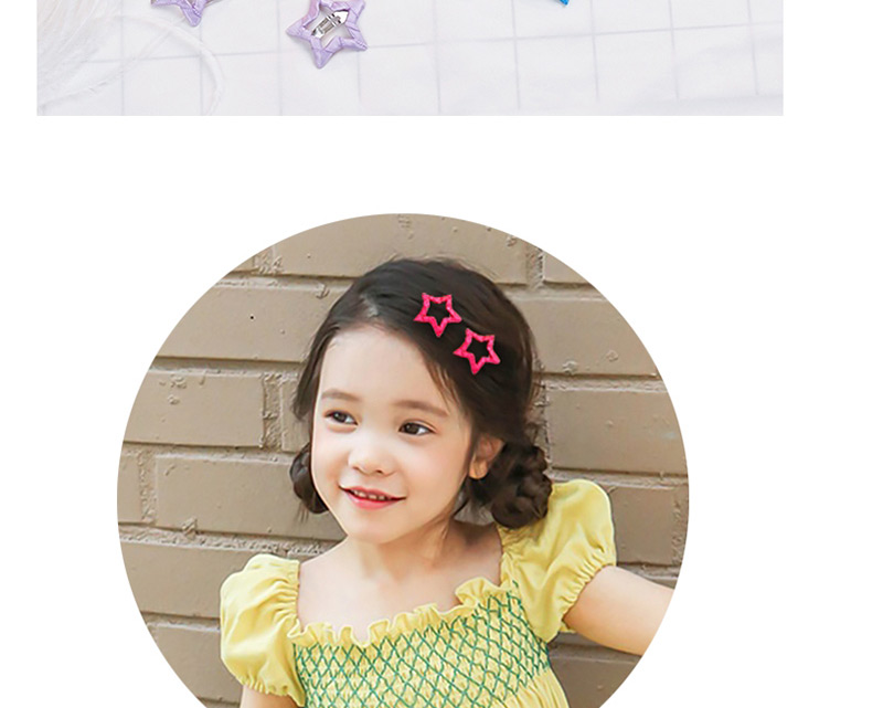Fashion Red Star Shape Decorated Hair Clip,Kids Accessories