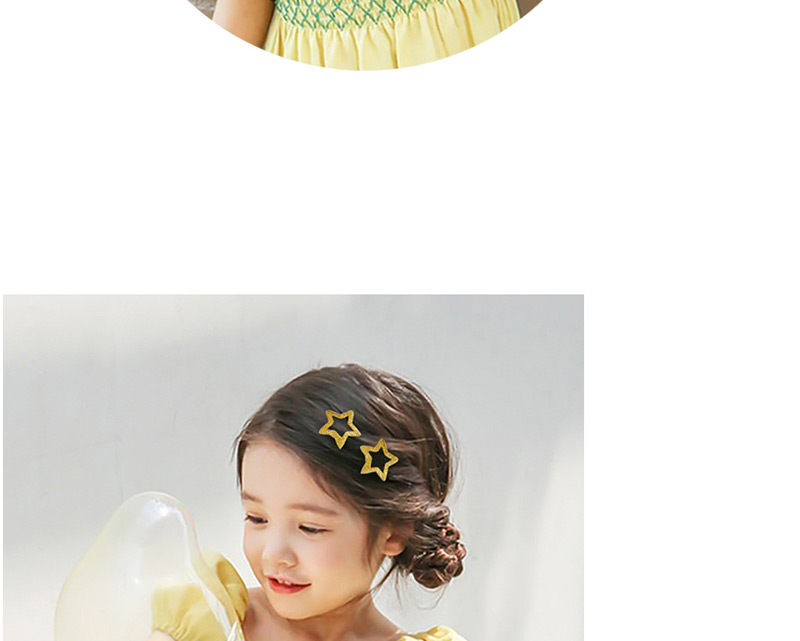 Fashion Green Star Shape Decorated Hair Clip,Kids Accessories
