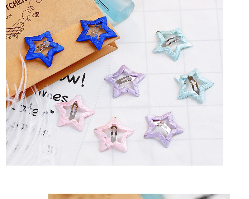 Fashion Blue Star Shape Decorated Hair Clip,Kids Accessories