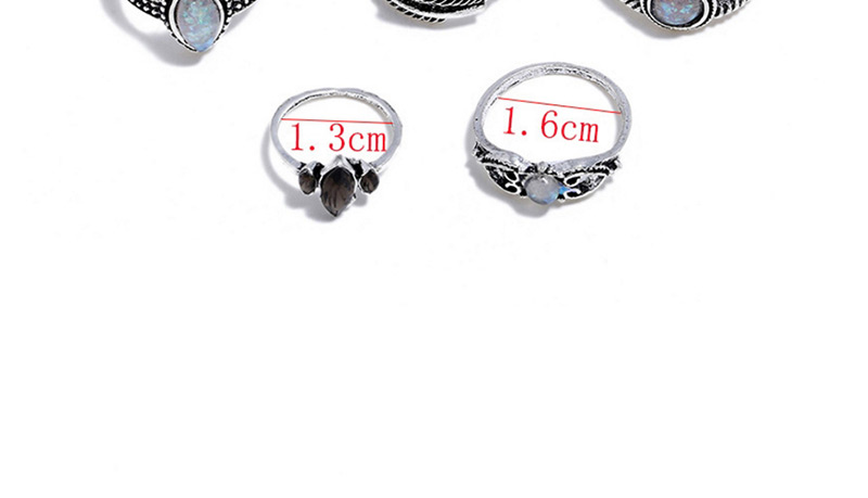 Elegant Silver Color Flower Pattern Design Rings(8pcs),Fashion Rings