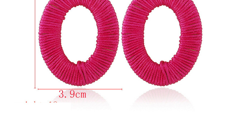 Elegant Plum Red Oval Shape Design Hand-woven Earrings,Drop Earrings