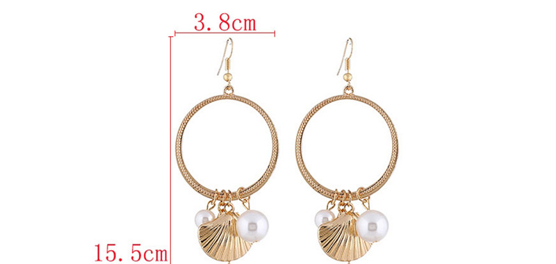 Elegant Gold Color Starfish&shell Decorated Long Earrings,Drop Earrings
