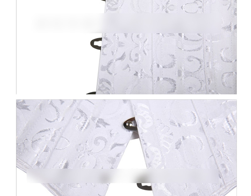 Fashion White Pure Color Decorated Corset,Shapewear
