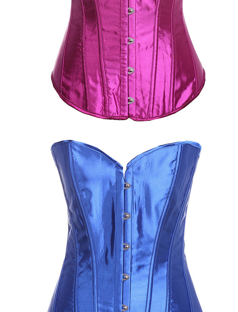 Fashion Pink Pure Color Decorated Corset,Shapewear
